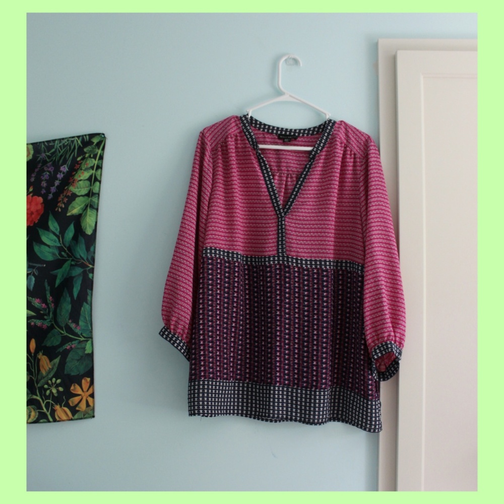 Fun for work📈📂🎉 Willi Smith Blouse/Tunic XL